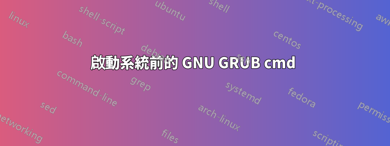 啟動系統前的 GNU GRUB cmd