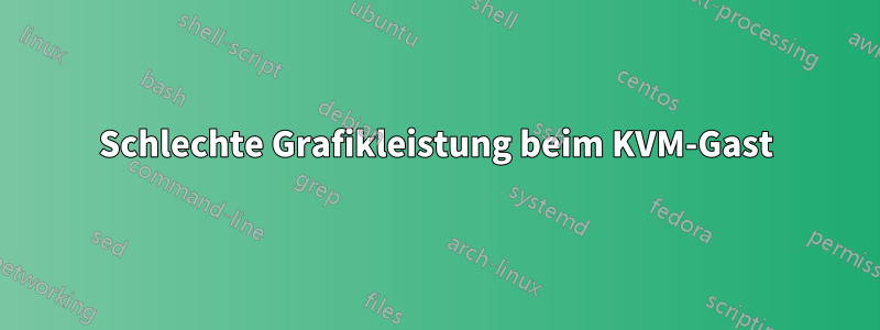 Schlechte Grafikleistung beim KVM-Gast