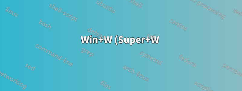 Win+W (Super+W)-Alternative für Lubuntu