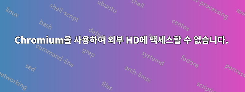 Chromium을 사용하여 외부 HD에 액세스할 수 없습니다.