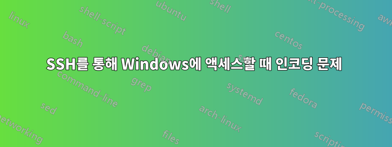 SSH를 통해 Windows에 액세스할 때 인코딩 문제