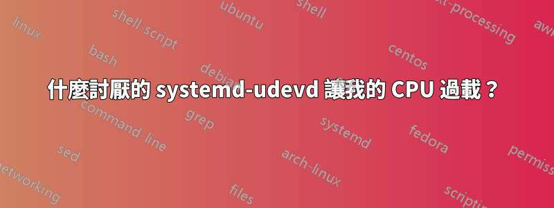 什麼討厭的 systemd-udevd 讓我的 CPU 過載？