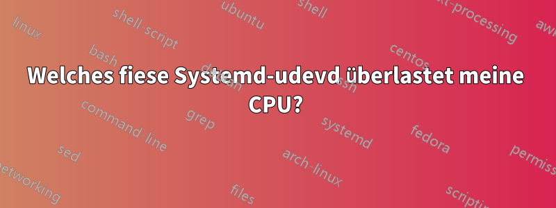 Welches fiese Systemd-udevd überlastet meine CPU?