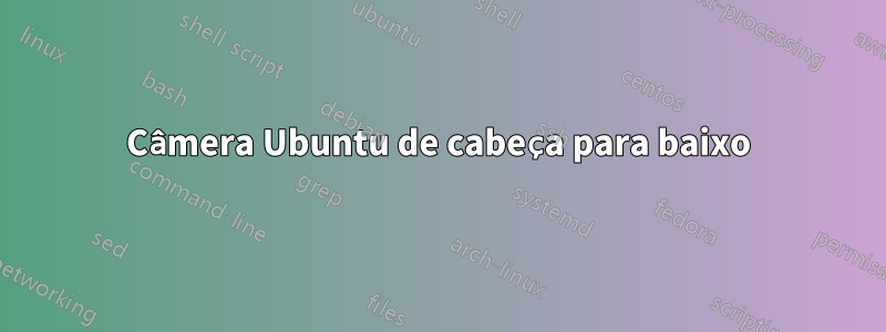 Câmera Ubuntu de cabeça para baixo