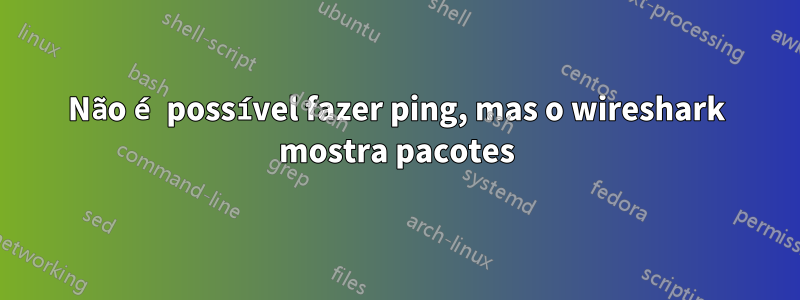 Não é possível fazer ping, mas o wireshark mostra pacotes