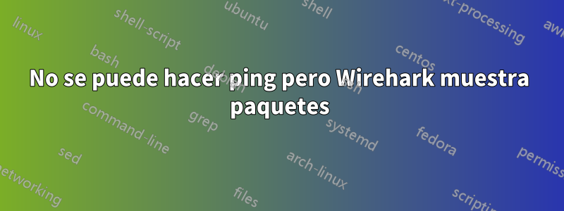 No se puede hacer ping pero Wirehark muestra paquetes