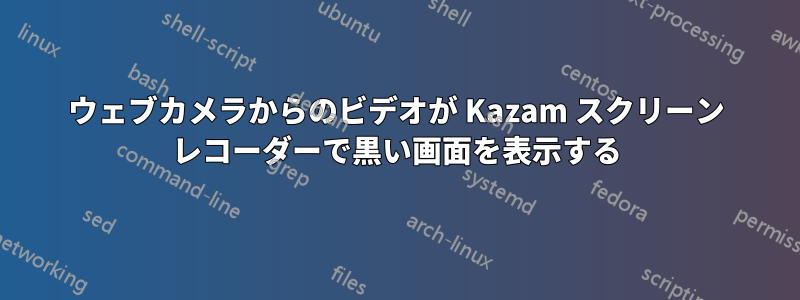 ウェブカメラからのビデオが Kazam スクリーン レコーダーで黒い画面を表示する