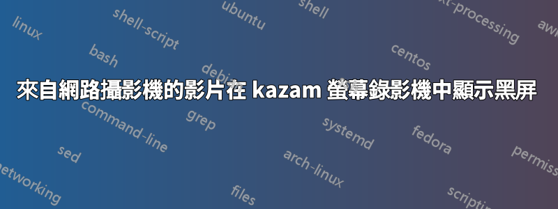 來自網路攝影機的影片在 kazam 螢幕錄影機中顯示黑屏