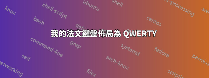 我的法文鍵盤佈局為 QWERTY