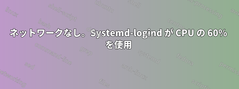 ネットワークなし。Systemd-logind が CPU の 60% を使用