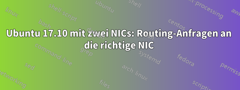 Ubuntu 17.10 mit zwei NICs: Routing-Anfragen an die richtige NIC