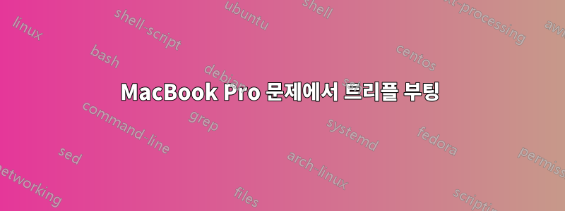 MacBook Pro 문제에서 트리플 부팅