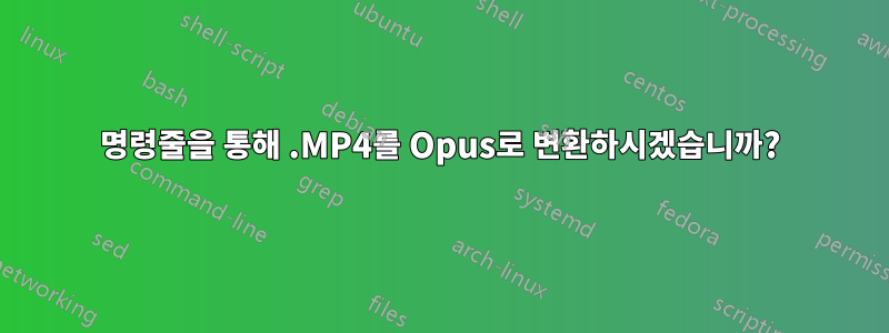 명령줄을 통해 .MP4를 Opus로 변환하시겠습니까?