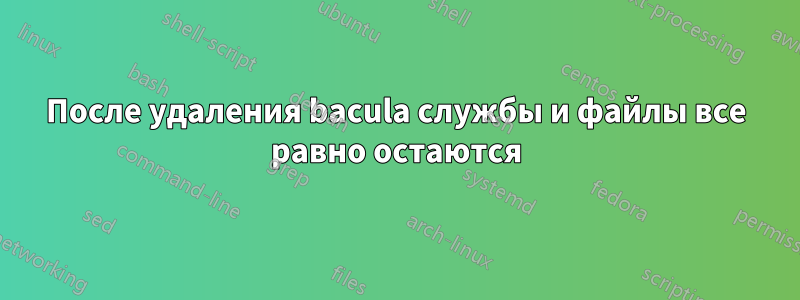 После удаления bacula службы и файлы все равно остаются