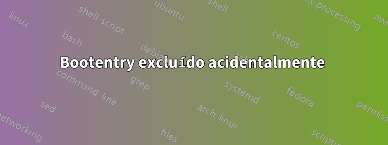 Bootentry excluído acidentalmente