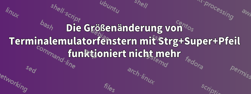 Die Größenänderung von Terminalemulatorfenstern mit Strg+Super+Pfeil funktioniert nicht mehr