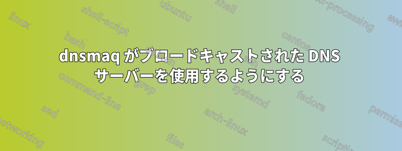 dnsmaq がブロードキャストされた DNS サーバーを使用するようにする