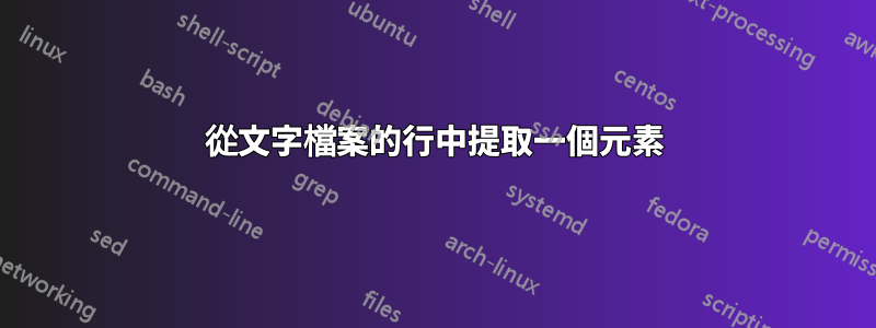 從文字檔案的行中提取一個元素