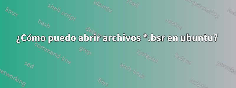 ¿Cómo puedo abrir archivos *.bsr en ubuntu?