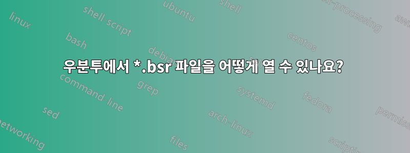 우분투에서 *.bsr 파일을 어떻게 열 수 있나요?