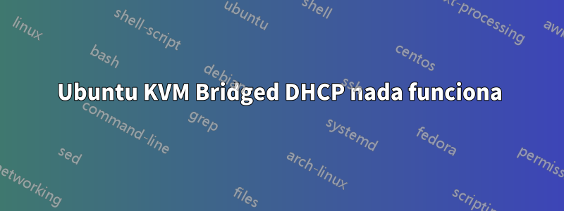 Ubuntu KVM Bridged DHCP nada funciona