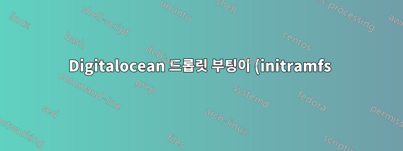 Digitalocean 드롭릿 부팅이 (initramfs) 프롬프트/busybox로 삭제됩니다.