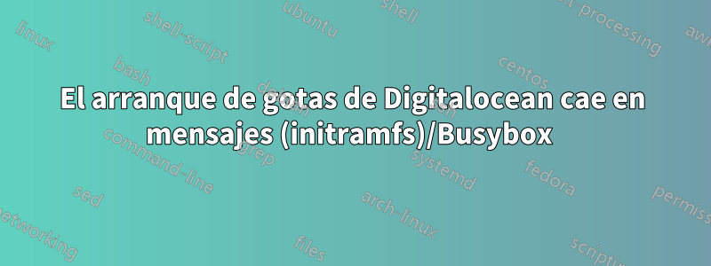 El arranque de gotas de Digitalocean cae en mensajes (initramfs)/Busybox 