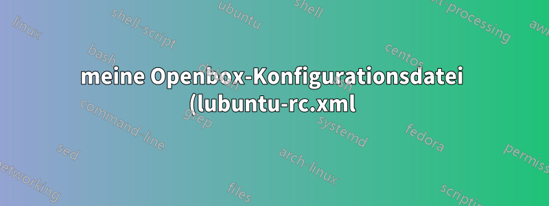 meine Openbox-Konfigurationsdatei (lubuntu-rc.xml) – die Tastaturkürzel zur Größenänderung von Windows funktionieren nicht mehr?