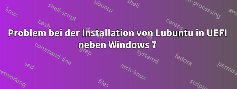 Problem bei der Installation von Lubuntu in UEFI neben Windows 7