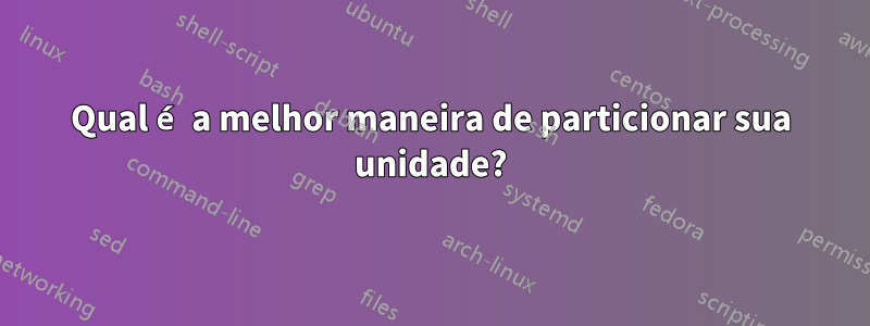 Qual é a melhor maneira de particionar sua unidade?