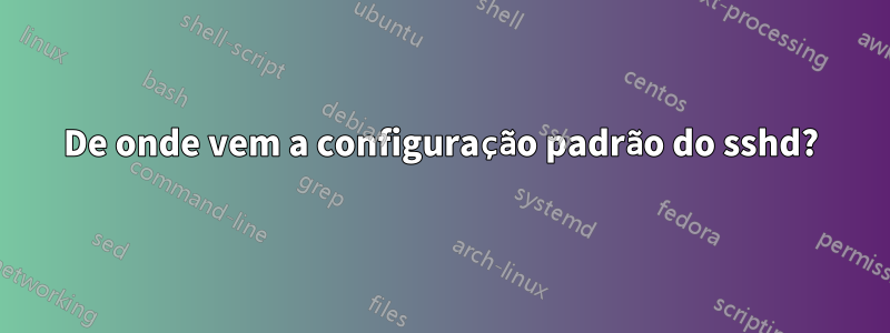 De onde vem a configuração padrão do sshd?