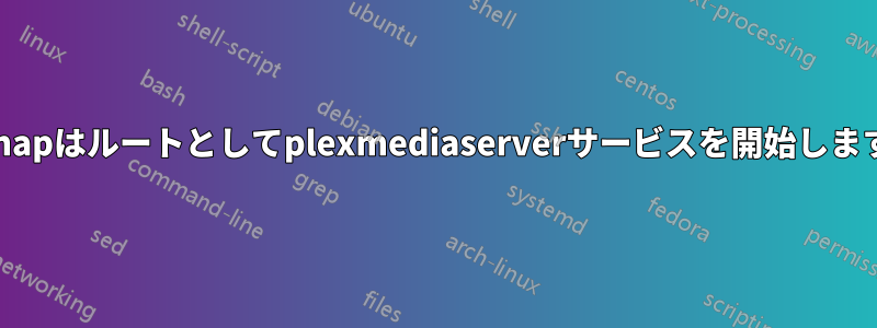 snapはルートとしてplexmediaserverサービスを開始します