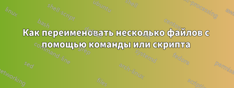 Как переименовать несколько файлов с помощью команды или скрипта