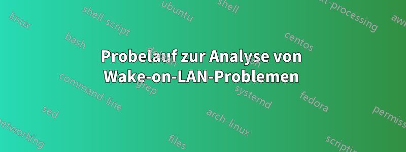 Probelauf zur Analyse von Wake-on-LAN-Problemen