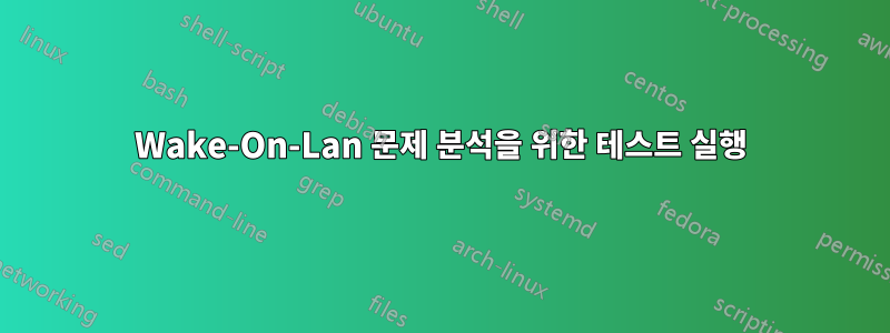 Wake-On-Lan 문제 분석을 위한 테스트 실행