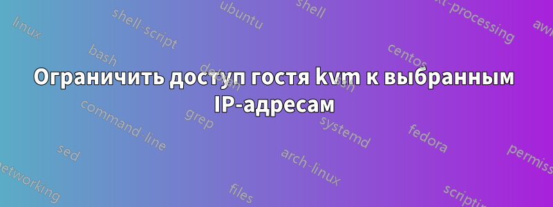Ограничить доступ гостя kvm к выбранным IP-адресам