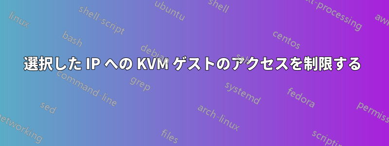 選択した IP への KVM ゲストのアクセスを制限する