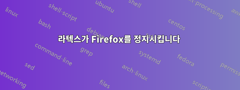 라텍스가 Firefox를 정지시킵니다