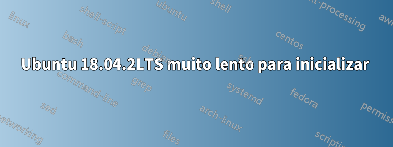 Ubuntu 18.04.2LTS muito lento para inicializar