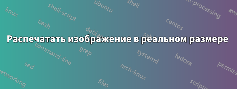 Распечатать изображение в реальном размере