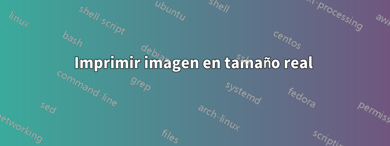 Imprimir imagen en tamaño real