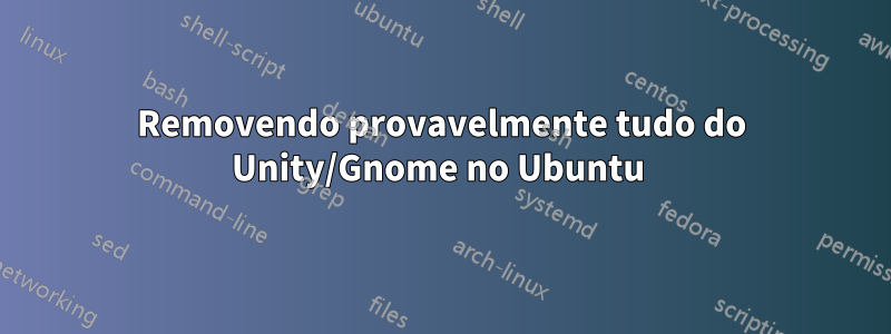 Removendo provavelmente tudo do Unity/Gnome no Ubuntu 
