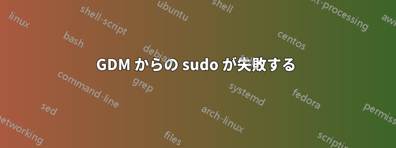 GDM からの sudo が失敗する