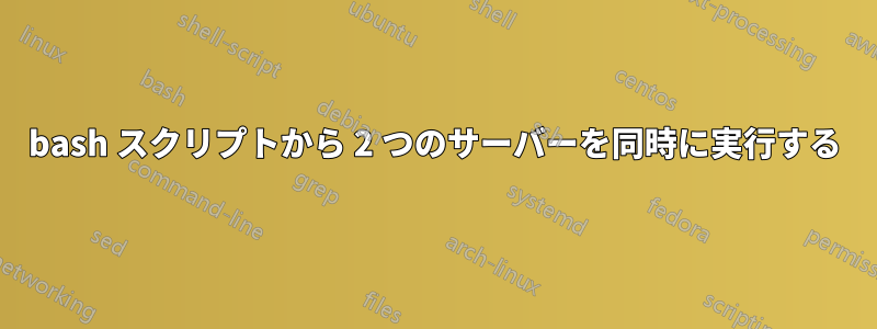 bash スクリプトから 2 つのサーバーを同時に実行する