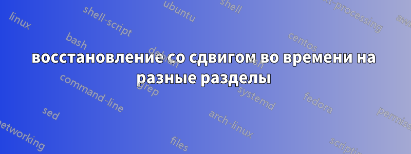 восстановление со сдвигом во времени на разные разделы