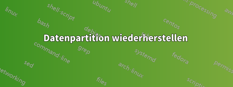 Datenpartition wiederherstellen