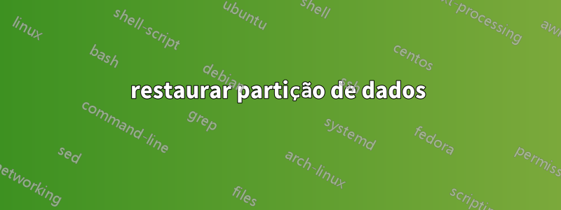 restaurar partição de dados