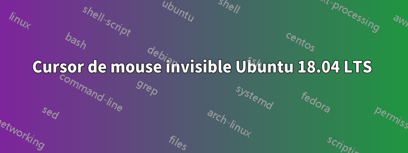 Cursor de mouse invisible Ubuntu 18.04 LTS