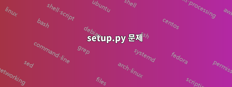 setup.py 문제