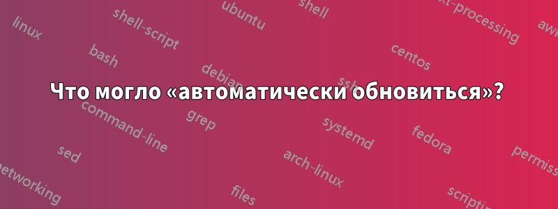 Что могло «автоматически обновиться»?